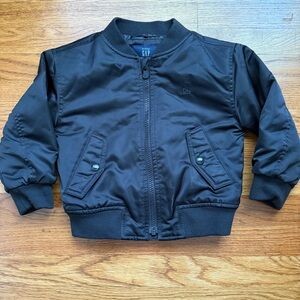 GAP toddler black bomber winter jacket 2